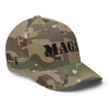 Mega MAGA Fitted Hat Camo Black - Loyalty Vibes