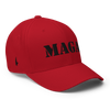 Mega MAGA Fitted Hat Red Black - Loyalty Vibes