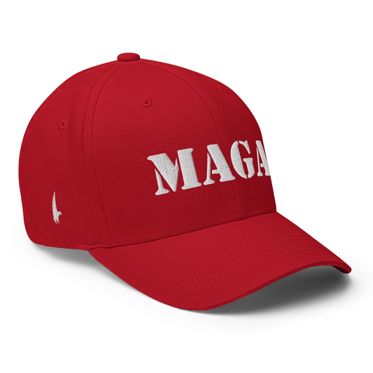 Mega MAGA Fitted Hat Red - Loyalty Vibes