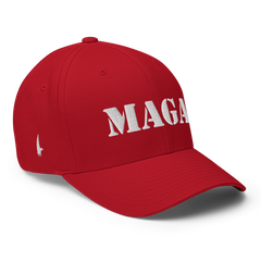 Loyalty Vibes Mega MAGA Fitted Hat Red - Loyalty Vibes