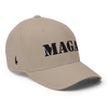 Mega MAGA Fitted Hat Sandstone Black - Loyalty Vibes