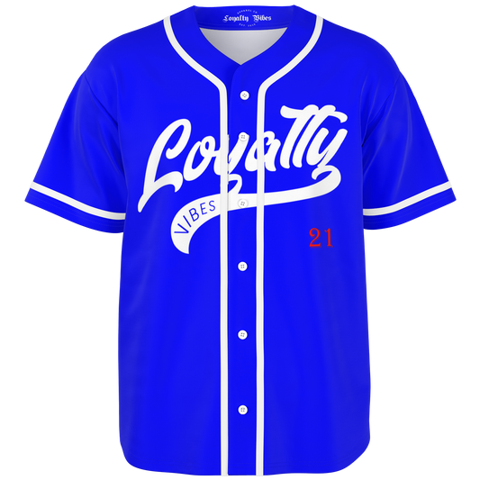 Loyalty Force Baseball Jersey Blue Men's Unisex - Loyalty Vibes