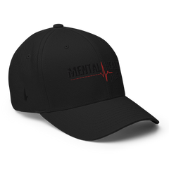 Mental Health Matters Fitted Hat Black Black - Loyalty Vibes
