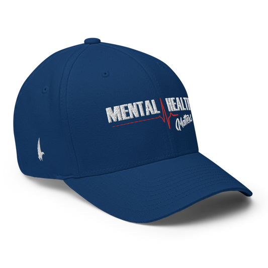 Mental Health Matters Fitted Hat Blue White - Loyalty Vibes