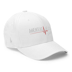 Mental Health Matters Fitted Hat White White - Loyalty Vibes