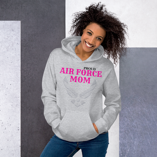 Proud Air Force Mom Hoodie Sport Grey - Loyalty Vibes