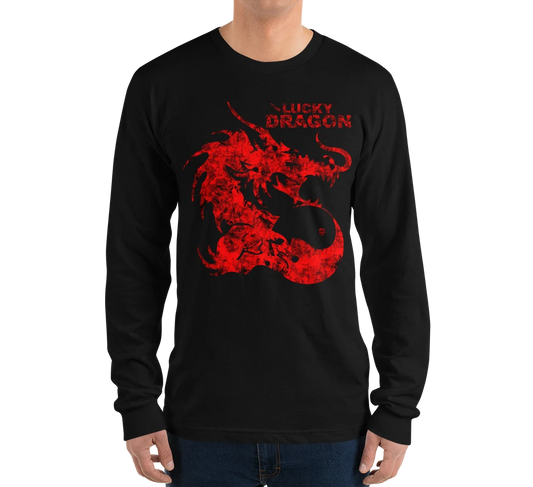 Lucky Dragon Long Sleeve Shirt Black - Loyalty Vibes