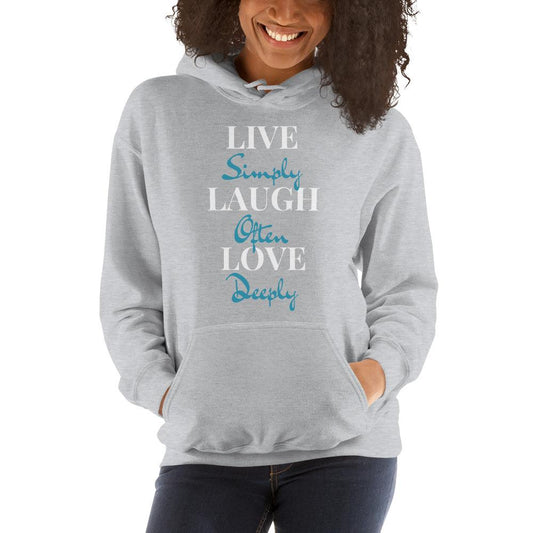 Trudez Blast Live Laugh Love Hoodie Sport Grey - Loyalty Vibes