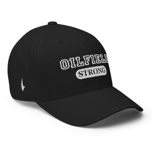 Loyalty Vibes Oilfield Strong Fitted Hat Black - Loyalty Vibes