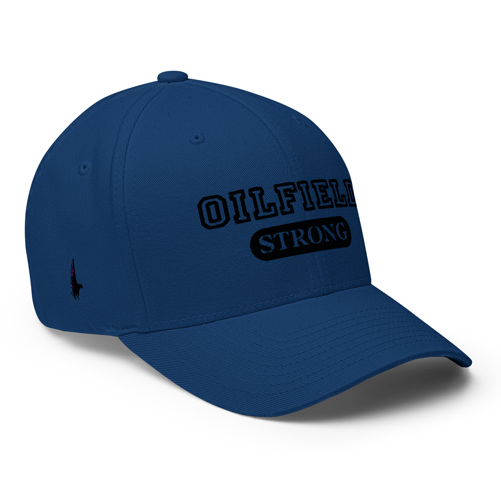 Oilfield Strong Fitted Hat Blue Black - Loyalty Vibes