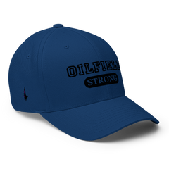 Oilfield Strong Fitted Hat Blue Black - Loyalty Vibes