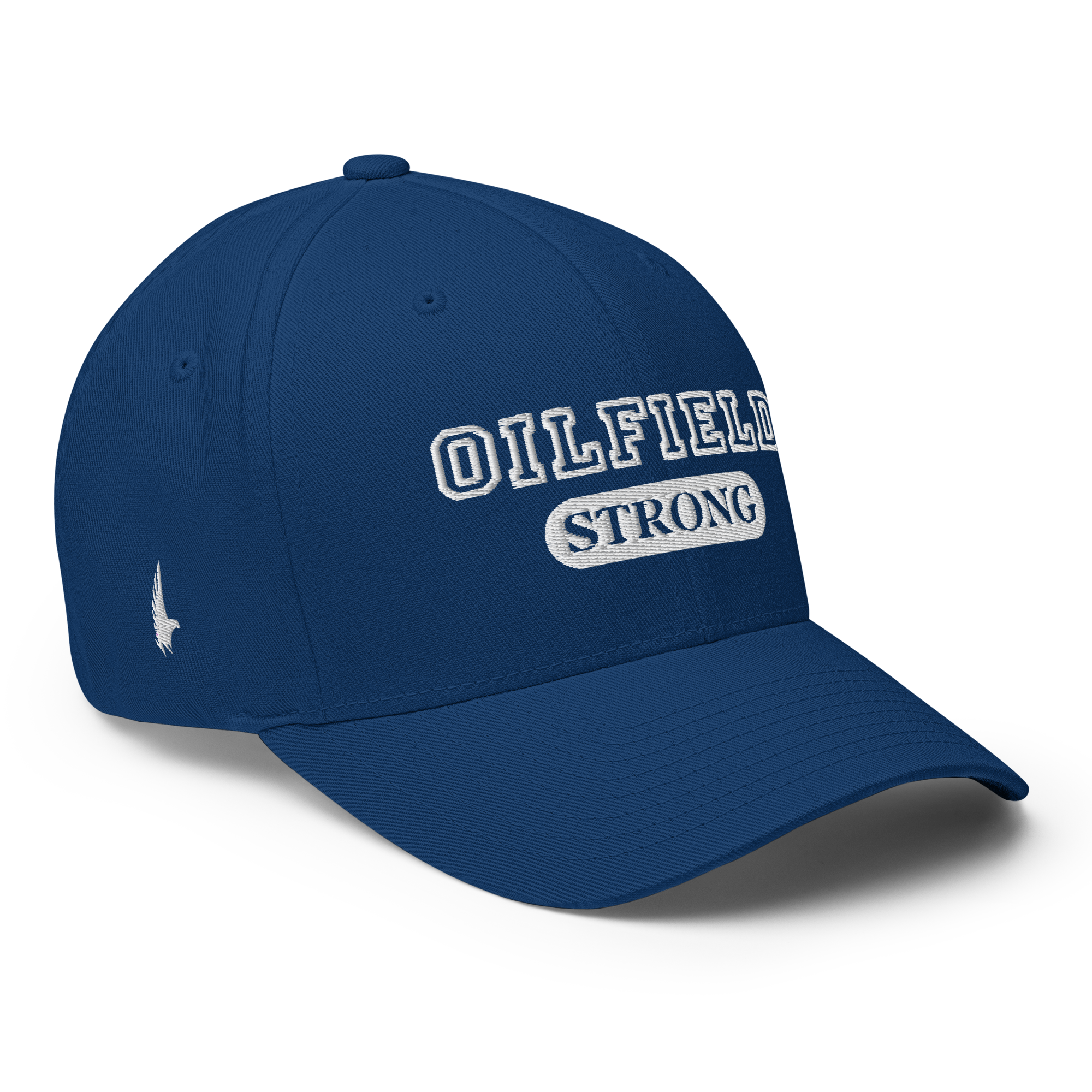 Oilfield Strong Fitted Hat Blue - Loyalty Vibes