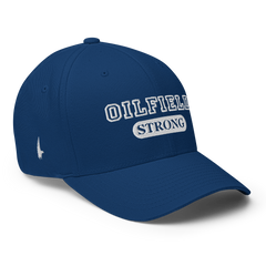 Oilfield Strong Fitted Hat Blue - Loyalty Vibes