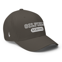 Oilfield Strong Fitted Hat Charcoal Grey - Loyalty Vibes
