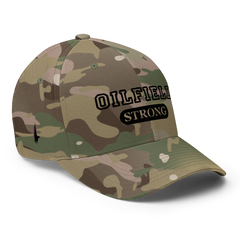 Oilfield Strong Fitted Hat Earth Camo - Loyalty Vibes