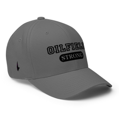Oilfield Strong Fitted Hat Grey Black - Loyalty Vibes