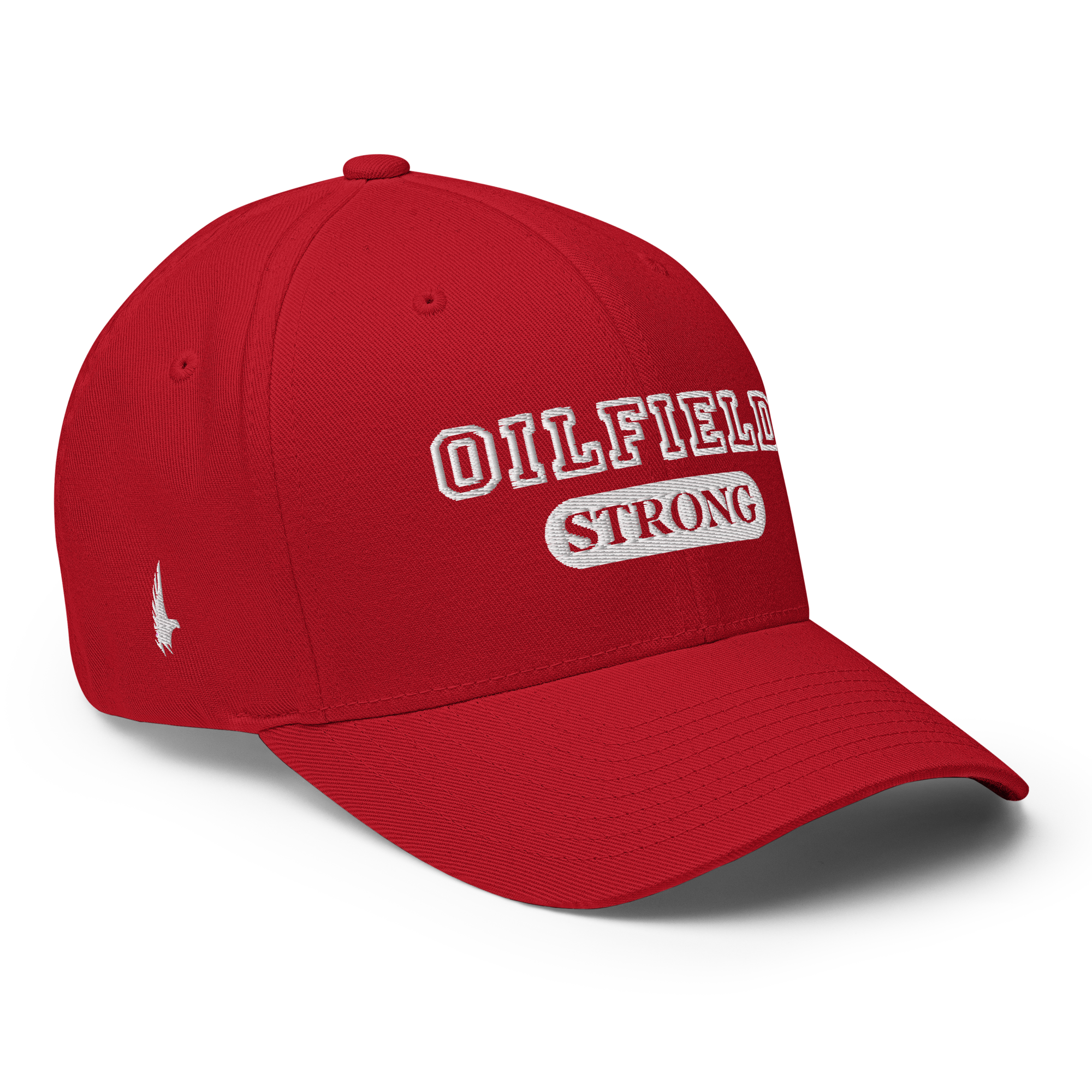 Oilfield Strong Fitted Hat Red - Loyalty Vibes