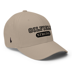 Oilfield Strong Fitted Hat Sandstone Black - Loyalty Vibes