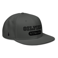 Loyalty Vibes Oilfield Strong Snapback Hat Charcoal Grey Black - Loyalty Vibes