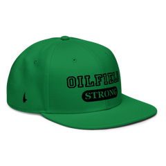 Loyalty Vibes Oilfield Strong Snapback Hat Green Black - Loyalty Vibes