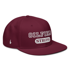 Loyalty Vibes Oilfield Strong Snapback Hat Maroon - Loyalty Vibes