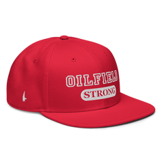 Loyalty Vibes Oilfield Strong Snapback Hat Red - Loyalty Vibes