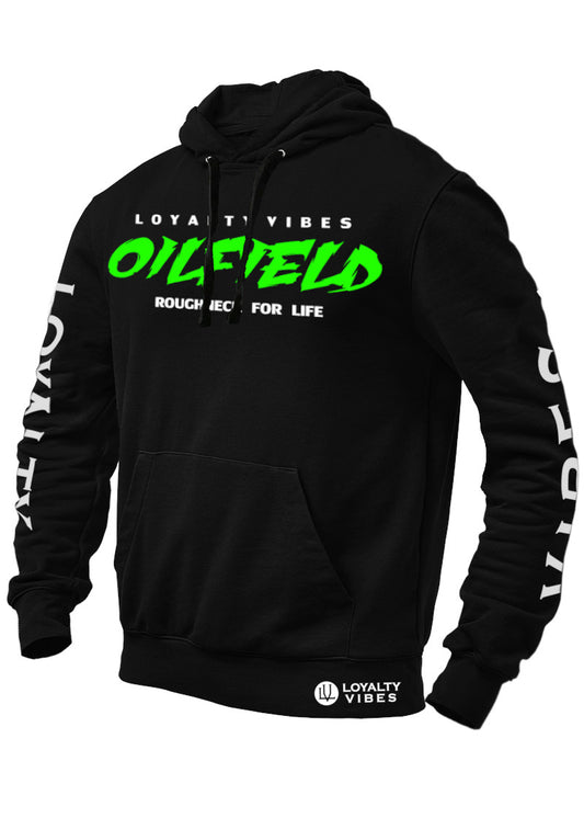 Oilfield Roughneck Hoodie Black Green White - Loyalty Vibes