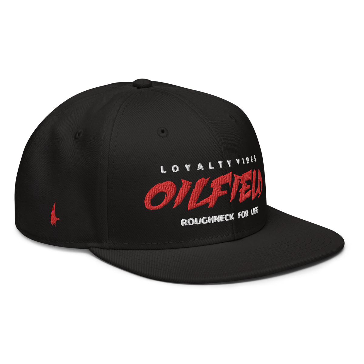 Loyalty Vibes Oilfield Snapback Hat Black White Red OS - Loyalty Vibes