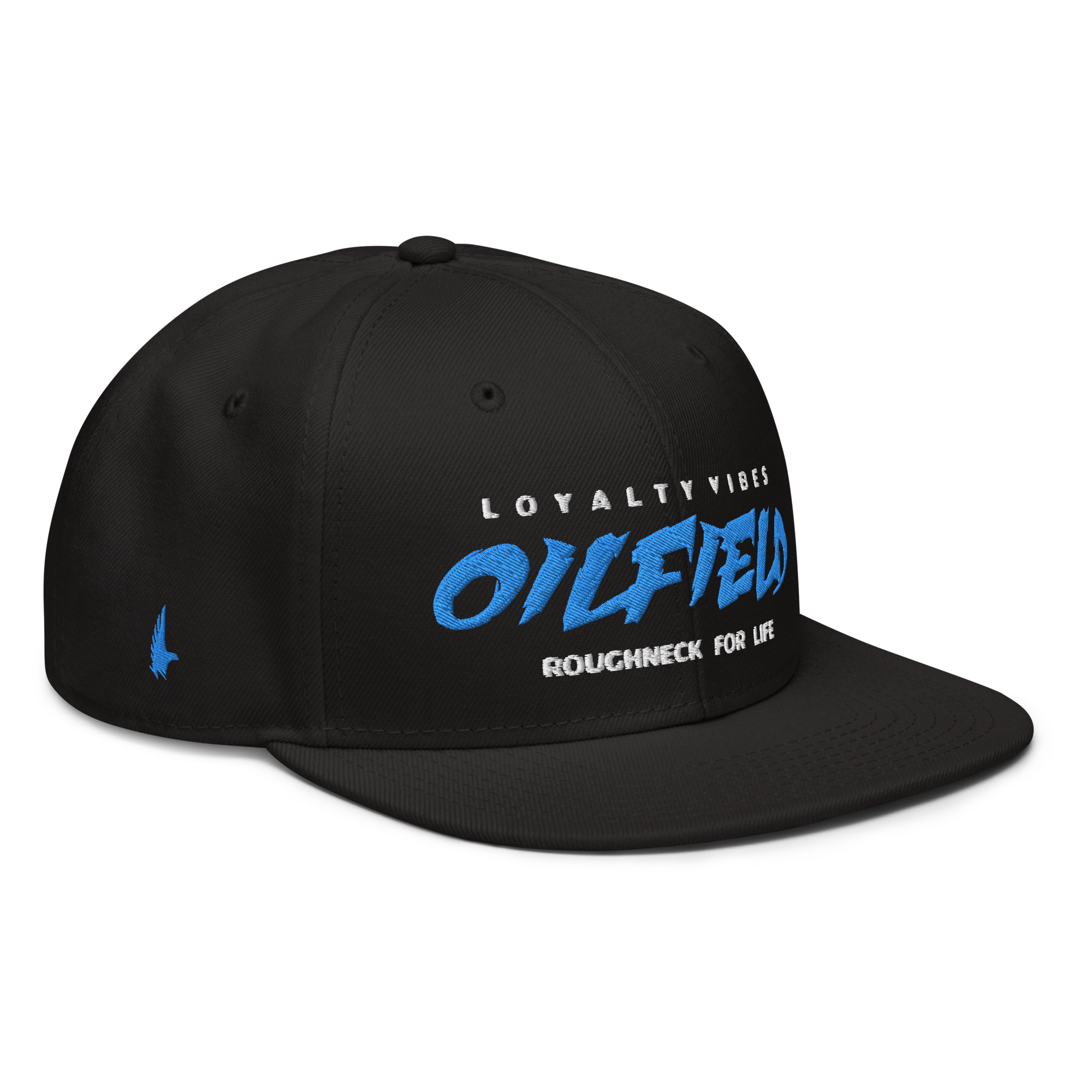 Loyalty Vibes Oilfield Snapback Hat Black White Rogue Blue OS - Loyalty Vibes