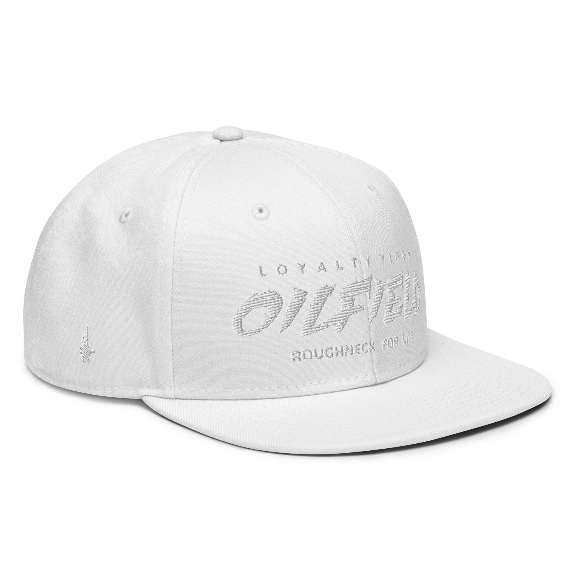 Loyalty Vibes Oilfield Snapback Hat White Stealth OS - Loyalty Vibes