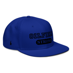 Loyalty Vibes Oilfield Strong Snapback Hat Blue Black - Loyalty Vibes