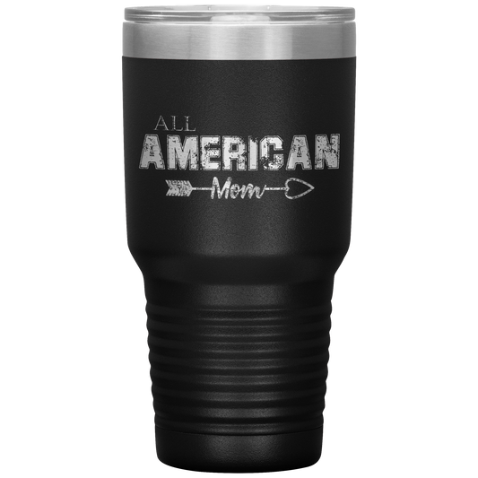 All American Mom Tumbler Black - Loyalty Vibes