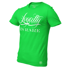 Loyalty Is Rare Men's Tee Green White - Loyalty Vibes