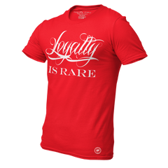 Loyalty Is Rare Men's Tee Red White - Loyalty Vibes