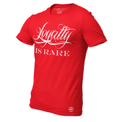 Loyalty Is Rare T-Shirt Red White - Loyalty Vibes