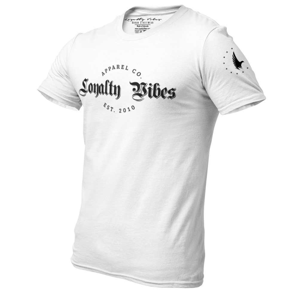 Razor Logo Tee White - Loyalty Vibes