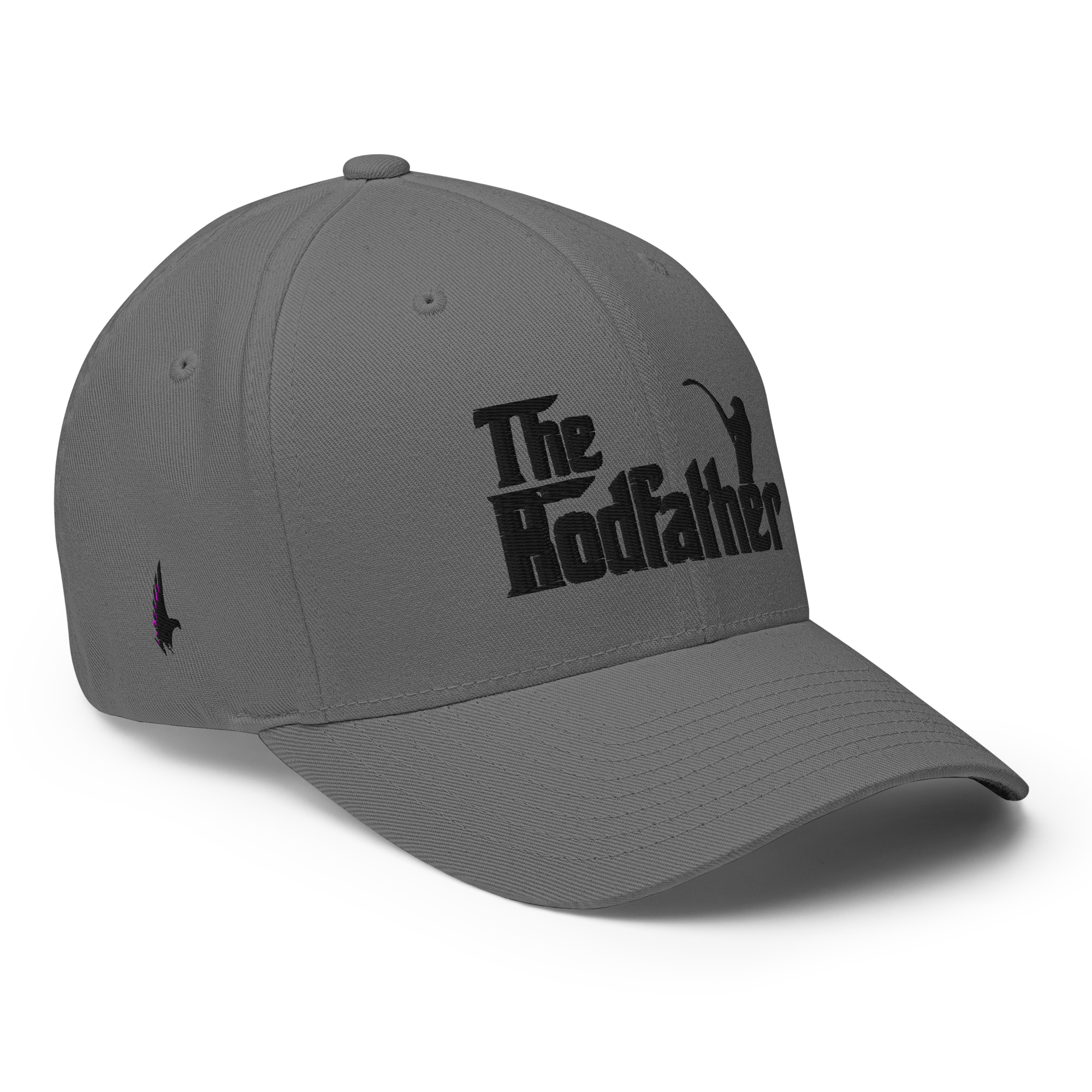 Rodfather Fitted Hat Grey Black - Loyalty Vibes
