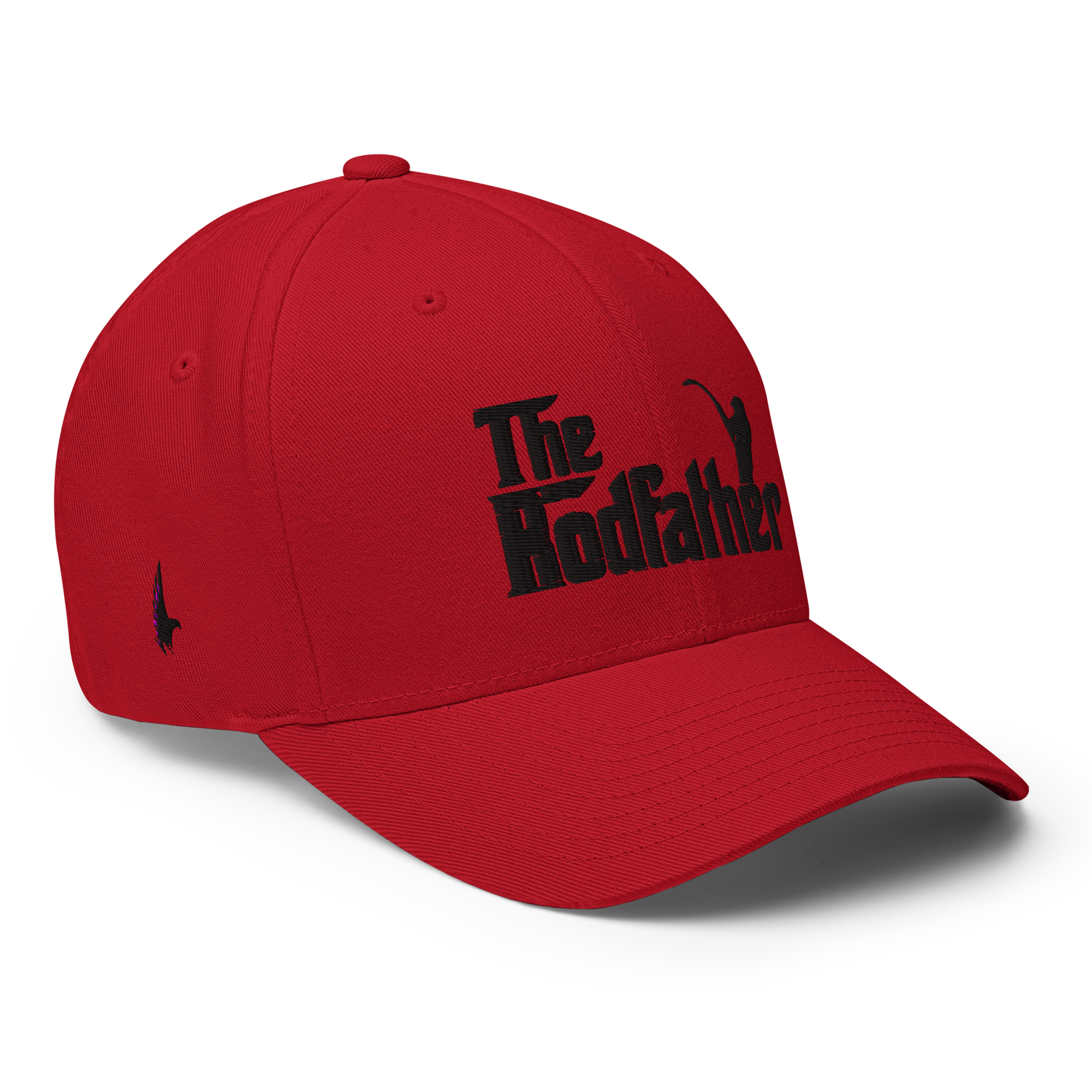 Rodfather Fitted Hat Red Black - Loyalty Vibes