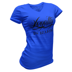 Loyalty Is Rare V-Neck Tee Blue - Loyalty Vibes