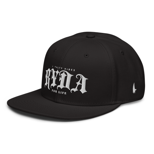 Ryda For Life Snapback Hat Black - Loyalty Vibes