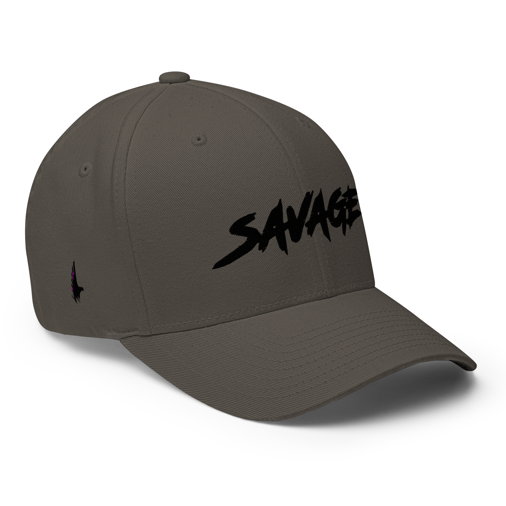 Savage Fitted Hat Charcoal Grey Black - Loyalty Vibes