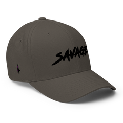 Savage Fitted Hat Charcoal Grey Black - Loyalty Vibes