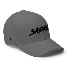 Savage Fitted Hat Grey Black - Loyalty Vibes