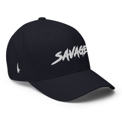 Savage Fitted Hat Navy Blue - Loyalty Vibes