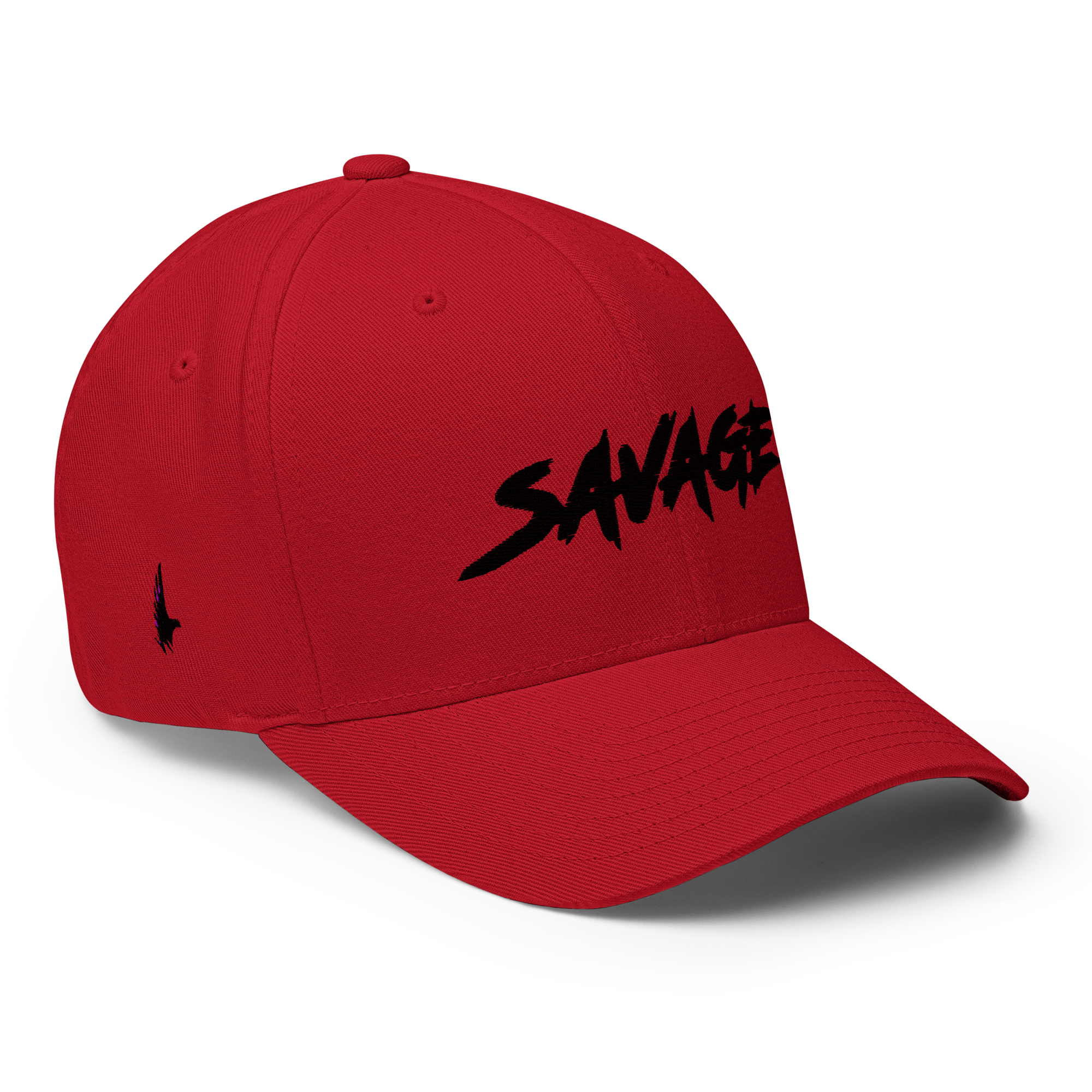 Savage Fitted Hat Red Black - Loyalty Vibes
