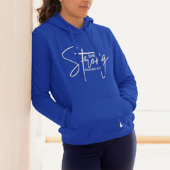 She Is Strong Hoodie Blue White - Loyalty Vibes