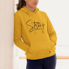 She Is Strong Hoodie Gold - Loyalty Vibes