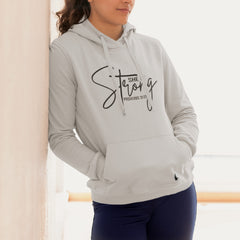 She Is Strong Hoodie Heather Grey - Loyalty Vibes