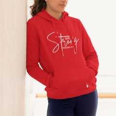 She Is Strong Hoodie Red White - Loyalty Vibes