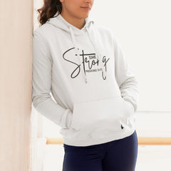 She Is Strong Hoodie White - Loyalty Vibes